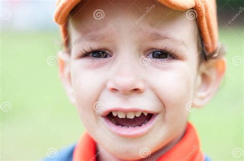 Portrait Of A Crying Little Boy Stock Image Image Of White Serious