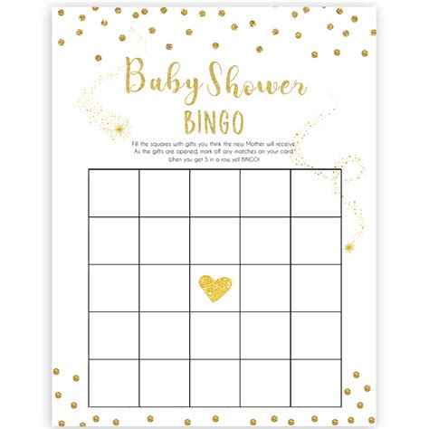 Baby Shower Bingo Printable
