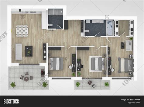 Floor Plan House Top Image & Photo (Free Trial) | Bigstock