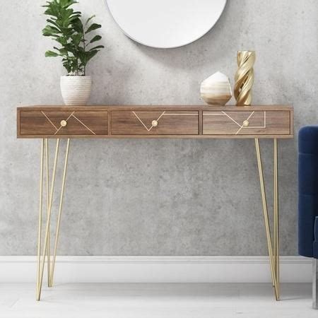 Modern luxury 48 faux marble narrow console table rectangle tabletop stainless steel in rose gold. Gold Narrow Console Table in Solid Wood with Brass Inlay - Tahlia | Furniture123