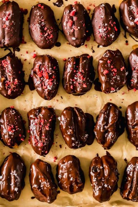 Dark Chocolate Covered Stuffed Dates Lenas Kitchen