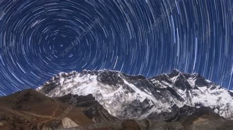 Star Trails Over Mountains In Nepal Time Lapse Footage Stock Video