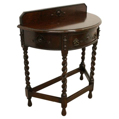 Antique Jacobean Style Oak Side Tablehall Table Antiquescouk