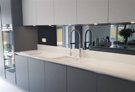 Our Beautiful Grey Mirrored Glass Splashback Looks So Complementary In