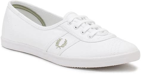 Fred Perry Womens White Aubrey Twill Trainers Lyst Uk