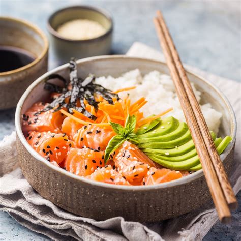 Poké bowl saumon avocat et autres recettes Chefclub daily