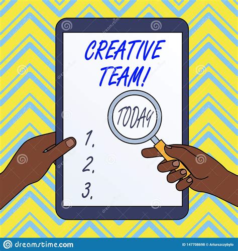 Text Sign Showing Creative Team. Conceptual Photo Group Of Showing That Comes Up With The ...