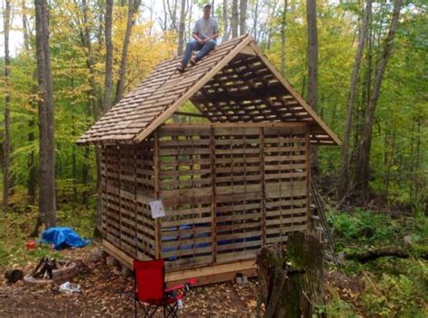 This is how to build your own tiny cabin and you're invited to come on in and see exactly how it's done from design to construction. Tiny Cabin Built Using Recycled Pallets