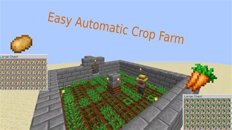 Easy Minecraft Automatic Crop Farm 117 Youtube