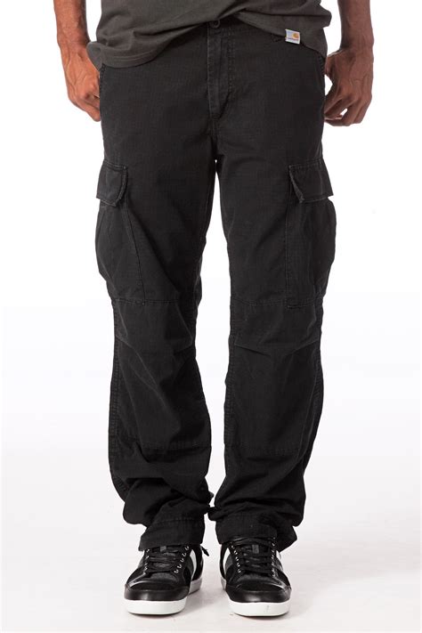 Carhartt Jeans Slim Cargo Pant In Black For Men Lyst