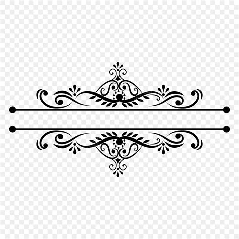 Black Floral Border Vector Png Vector Psd And Clipart With
