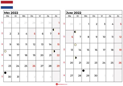 Kalender Mei 2022 In Nederland 🇳🇱