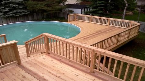 15 Foot Above Ground Pool Deck Plans Youtube