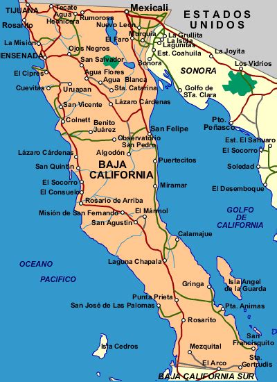 Mapa De Baja California Mapa