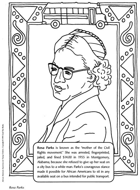 Rosa Parks Coloring Pages Coloring Home