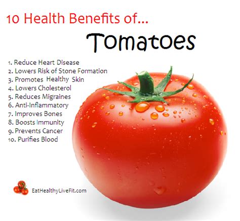health benefits health benefits of tomatoes