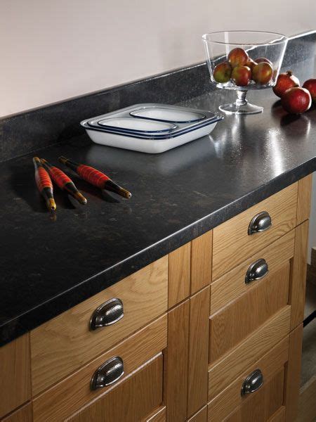 Tired of your old laminate countertops? Black Fossilstone Prima Formica Laminated Worktop # ...