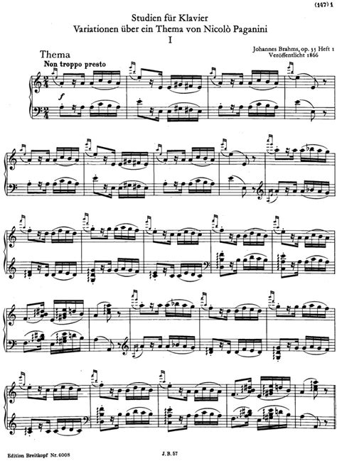 Brahms Variations On A Theme By Paganini Theme Image