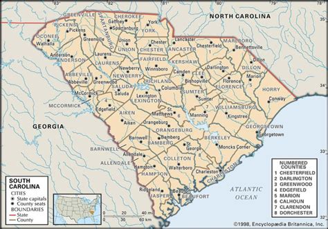 Alphabetical List Of South Carolina Cities