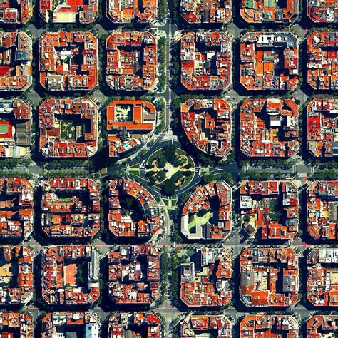 Grid cities are a global design phenomenon we see manifest in local ways. dailyoverview: "The Eixample District in Barcelona Spain ...