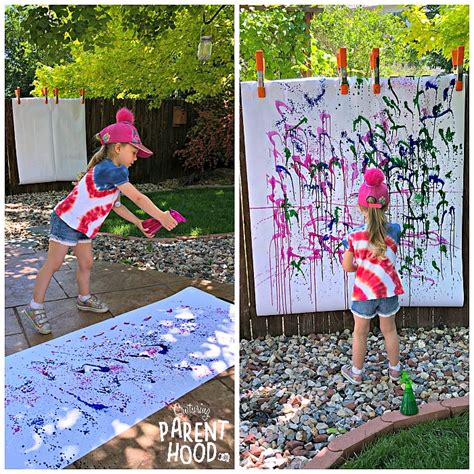Spray Bottle Painting Capturing Parenthood