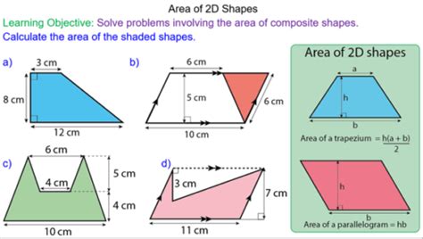 Composite Area Of 2d Shapes Mr