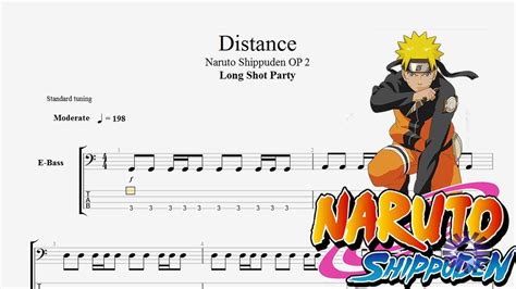 Bass Distance Naruto Shippuden ナルト 疾風伝 Op 2 ベースtab譜〚long Shot Party