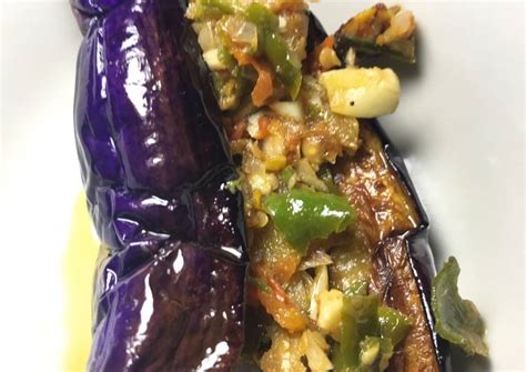 Cara masak terong saus tiram. Resep Terong ungu sambal teri cabe hijau oleh Devi ...