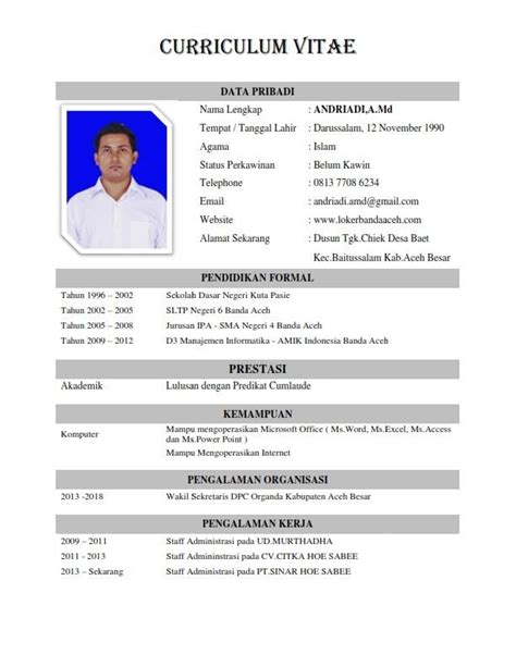 Contoh Resume Terbaik Lengkap Dan Terkini Resume Koleksi Contoh Resume