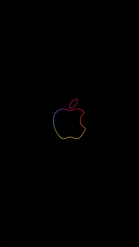 New Apple Logo Gradient Colours Iphone 14 Wallpaper Hd Iphone