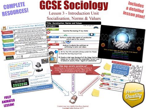 Socialisation Norms Values Introduction Unit L GCSE Sociology Teaching Resources