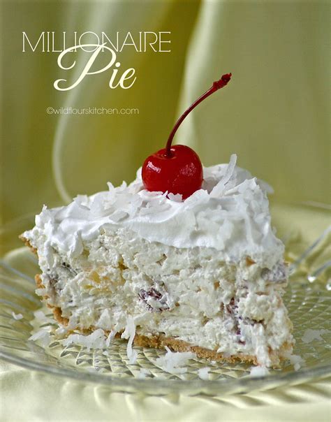 1 (8 oz) container cool whip 1 (14 oz) can sweetened condensed milk 1 cup mini marshmallows 1/2 cup coconut (optional) Creamy Classic Millionaire Pie - Wildflour's Cottage Kitchen