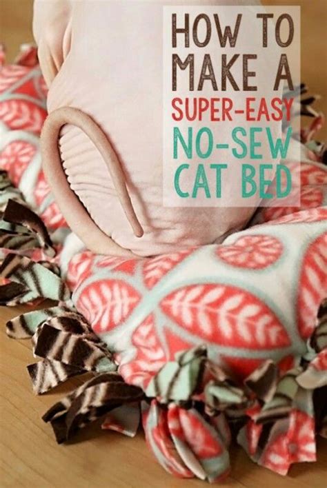 No Sew Pet Beds Are Really Easy Cat Bed Cat Parenting Diy Dog Stuff