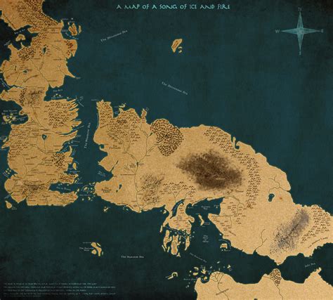 A Map Of A Song Of Ice And Fire Version 2 By Scrollsofaryavart On