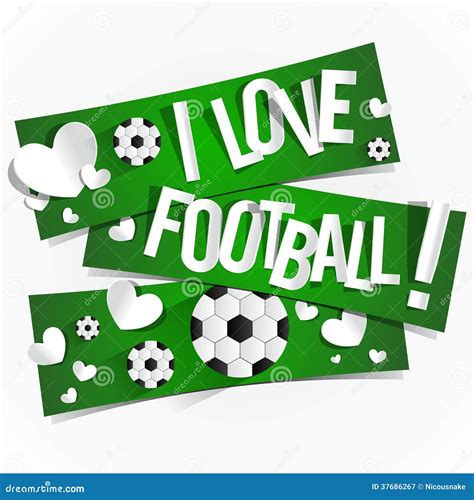 I Love Football Stock Vector Illustration Of Design 37686267