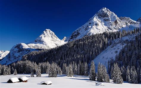 Hintergrundbilder Bäume Natur Schnee Winter Erholungsort Alpen