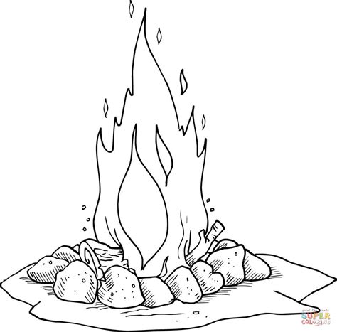 These coloring sheets allow small children to explore their artistic talents and fill the pictures with suitable bright colors to produce a colorful, vivid picture that will show off their coloring skills. Campfire Coloring Page - Coloring Home