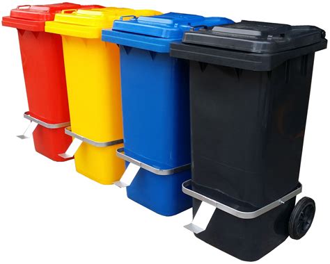 120 Litres Assorted Colours 2 Wheels Mobile Garbage Waste Bin Singapore