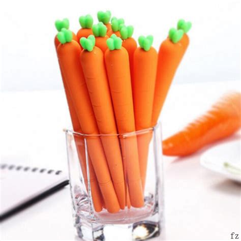 100 Pcs Simulation Carrots Ballpoint Pens Ball Pens Ball Point Pen