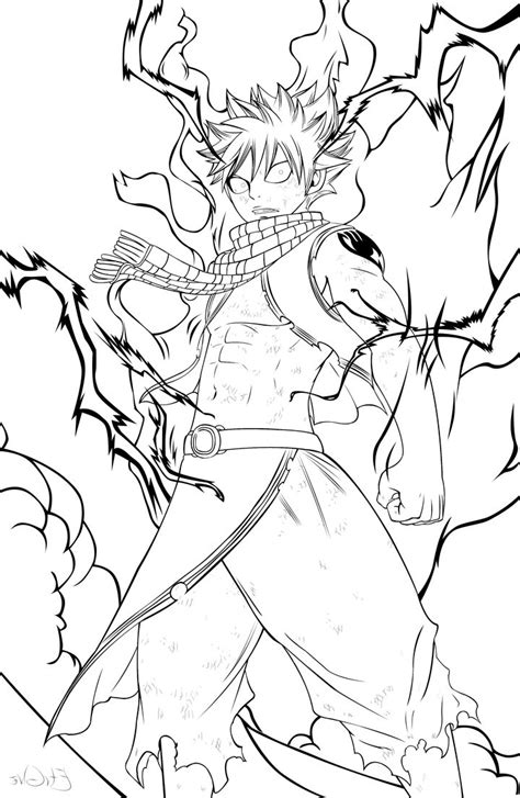 Team Natsu Fairy Tail Coloring Page Sketch Coloring Page