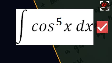 Integrate Cos 5x Integral Of Cos 5 X Dx Integration Of Cos 5x