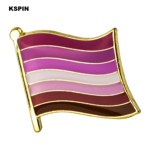 10pcs a lot lgbt rainbow homosexual lipstick kiss lip lesbian pride flag flag badge flag brooch