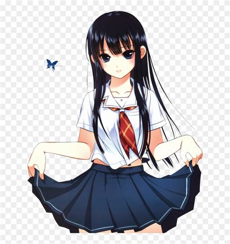 Anime Girl With Black Hair Pictures Images And Photos Cute Black