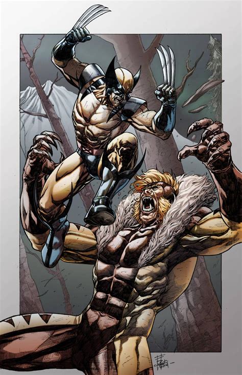 Wolverine Vs Sabretooth By H4125 Wolverine Marvel Art Sabretooth
