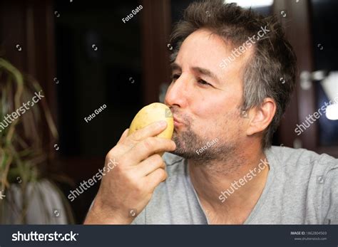 Middleaged Man Kissing Potato Stock Photo Shutterstock