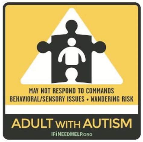 Adult With Autism Bumper Stickersautism Awarenesssafety Etsy