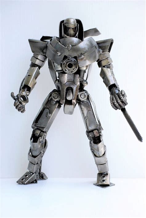 Metal Robot Scrap Metal Sculpture Interior Design Ideas