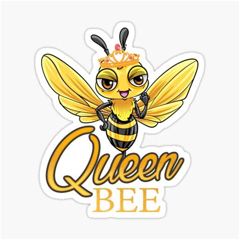 Queen Bee Sticker For Sale By Meliafroggy Redbubble