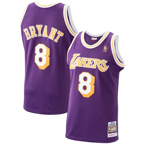 Los Angeles Lakers Kobe Bryant No 8 Authentic Jersey By Mitchell