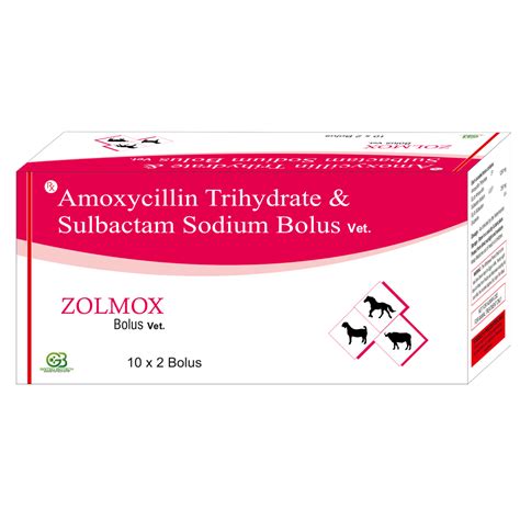 Amoxycillin Trihydrate And Sulbactam Sodium Bolus Zolmox Gaited Biotech